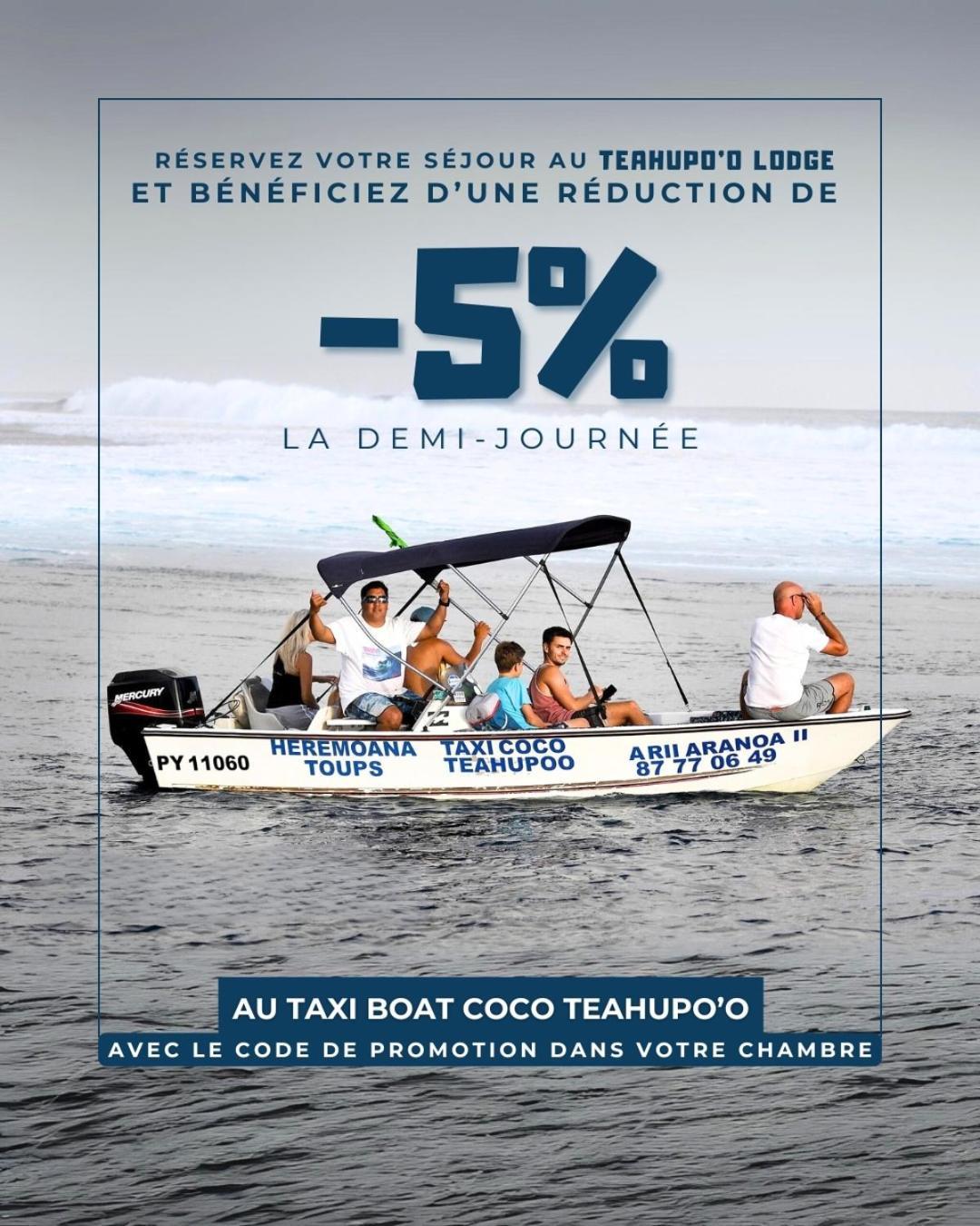 Teahupo'O Lodge, Fare Raepu'U, L'Aventure Du Bout De L'Ile En Famille Ou Entre Amis Теахупоо Экстерьер фото